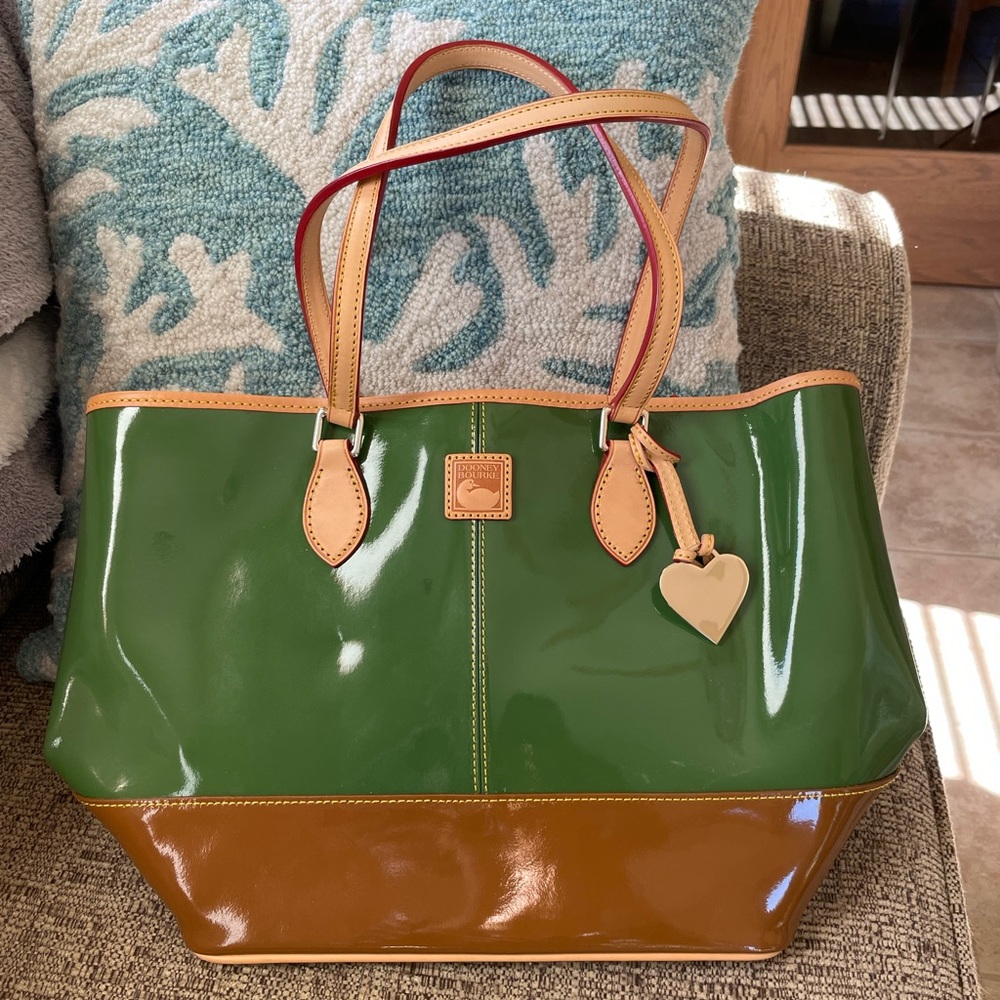 Dooney & Bourke two-tone patent Shopper Tote